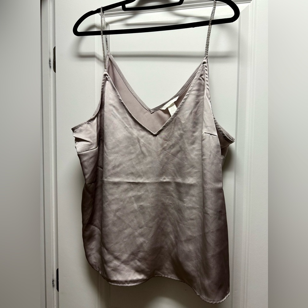 H&M Gold Camisole Top with Spaghetti Straps